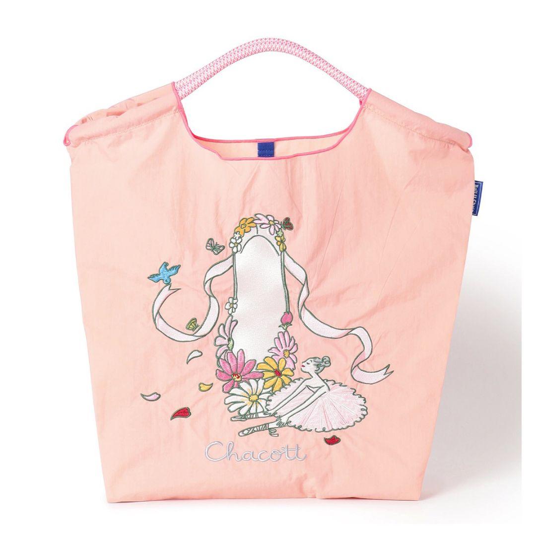 【新品】Ball＆ChainチャコットフラワーポワントトートMサーモンピンク