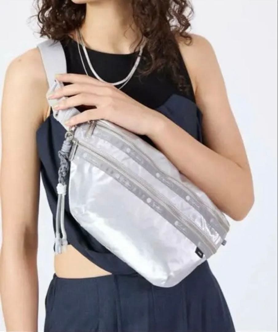 MyuLeSportsac×Ameri ショルダーバッグ シルバー　レスポ