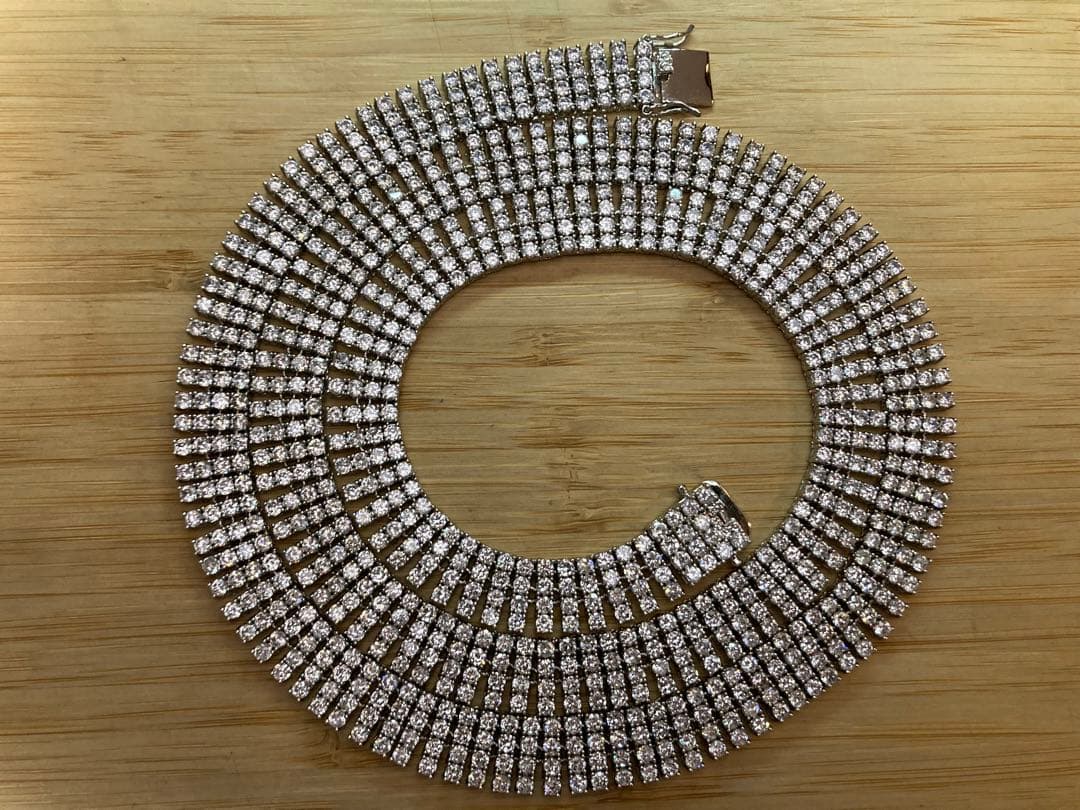 pimpcode blass製 4row テニス ネックレス avalanche シルバー テニスネックレス 幅3.5mm 40cm-45cm - AVALANCHE OFFICIAL STORE