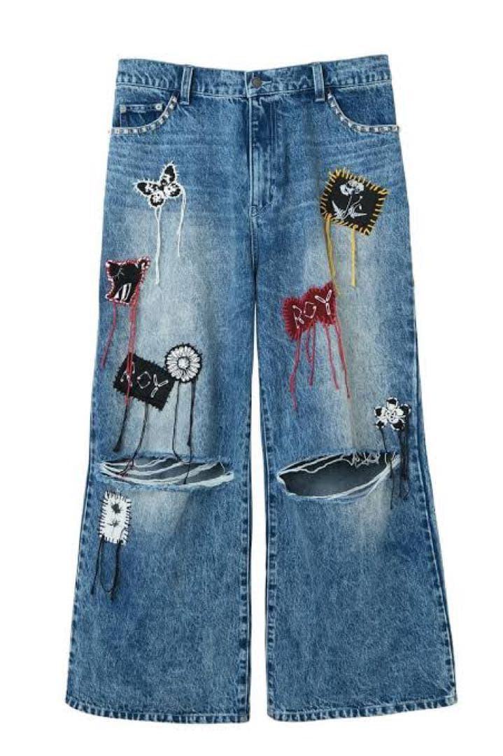 LiSA★ROY★クラッシュデニムパンツ★Sサイズ★未使用品 クラッシュデニムパンツ - ROY reflect overjoy