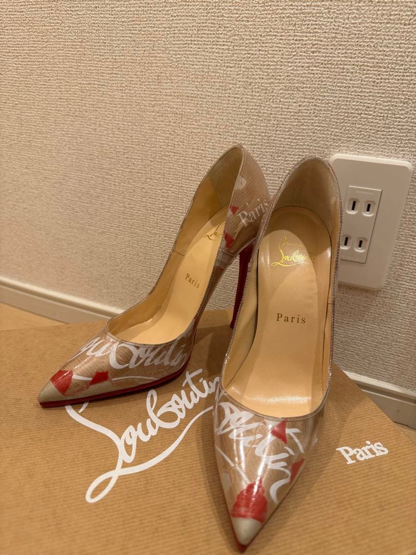 Christian Louboutinロゴハイヒールパンプス　裏張済み❗️