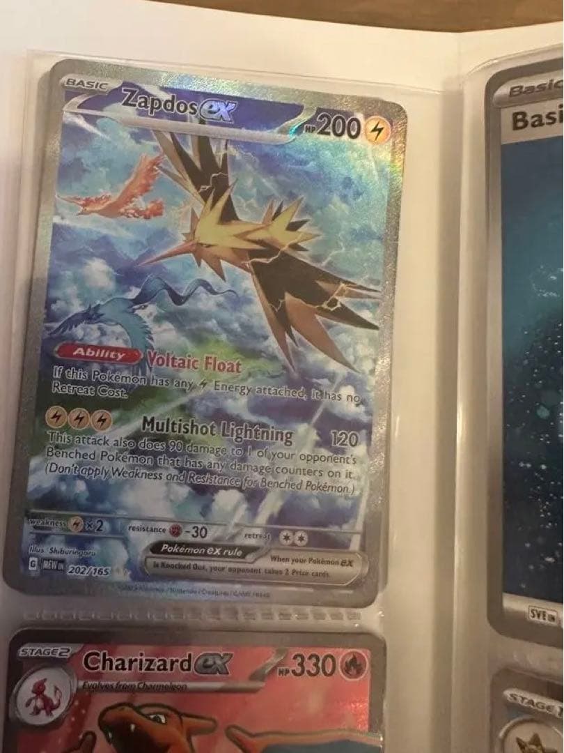 デ*ー様 サンダーex リザードンex 英語版　その他カード＋ファイル付き