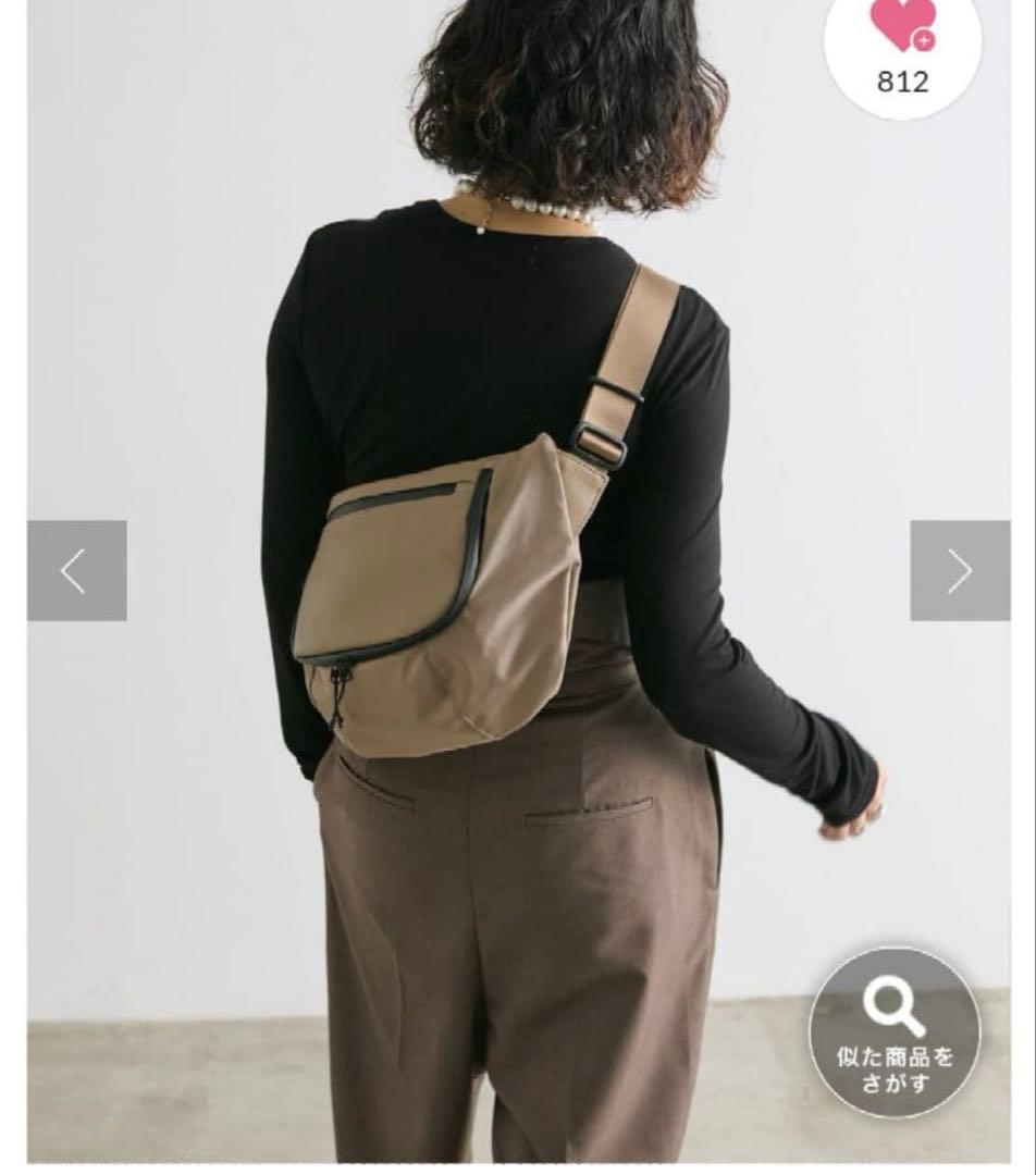 イアパピヨネ レザーフラップジップショルダーバッグ/ボディバッグ