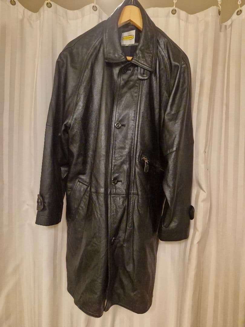 【ヴィンテージ '90s】Intermezzo 羊革 カーコート INTERMEZZO（インターメッツォ） 羊革 ラムレザー コート ジャンパー
