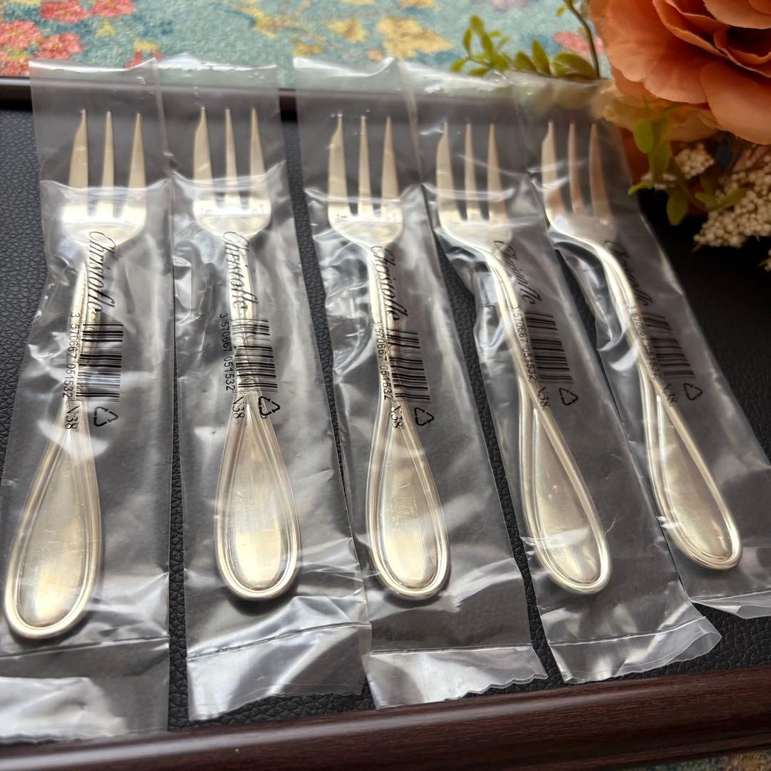 未使用未開封クリストフル　ギャレア　ケーキフォーク5点