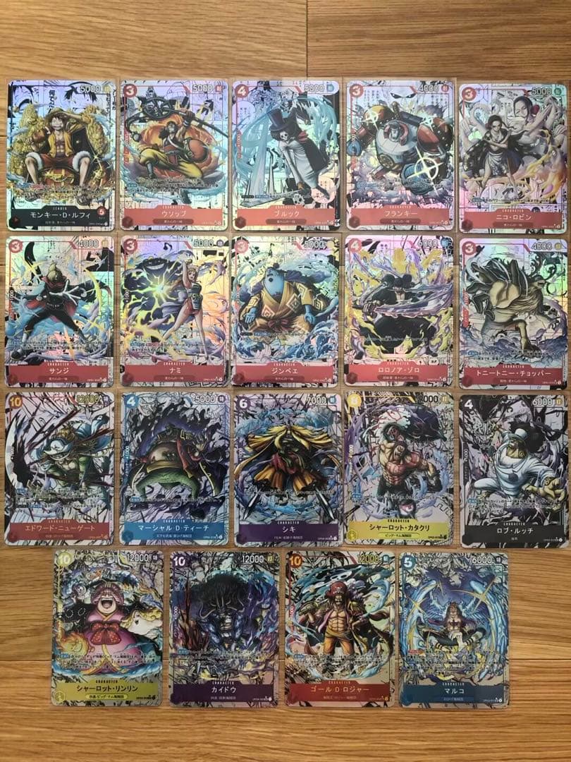 ワンピースカード　コミパラ　ルフィ　ゾロ　ロジャー　観賞用　19枚セット