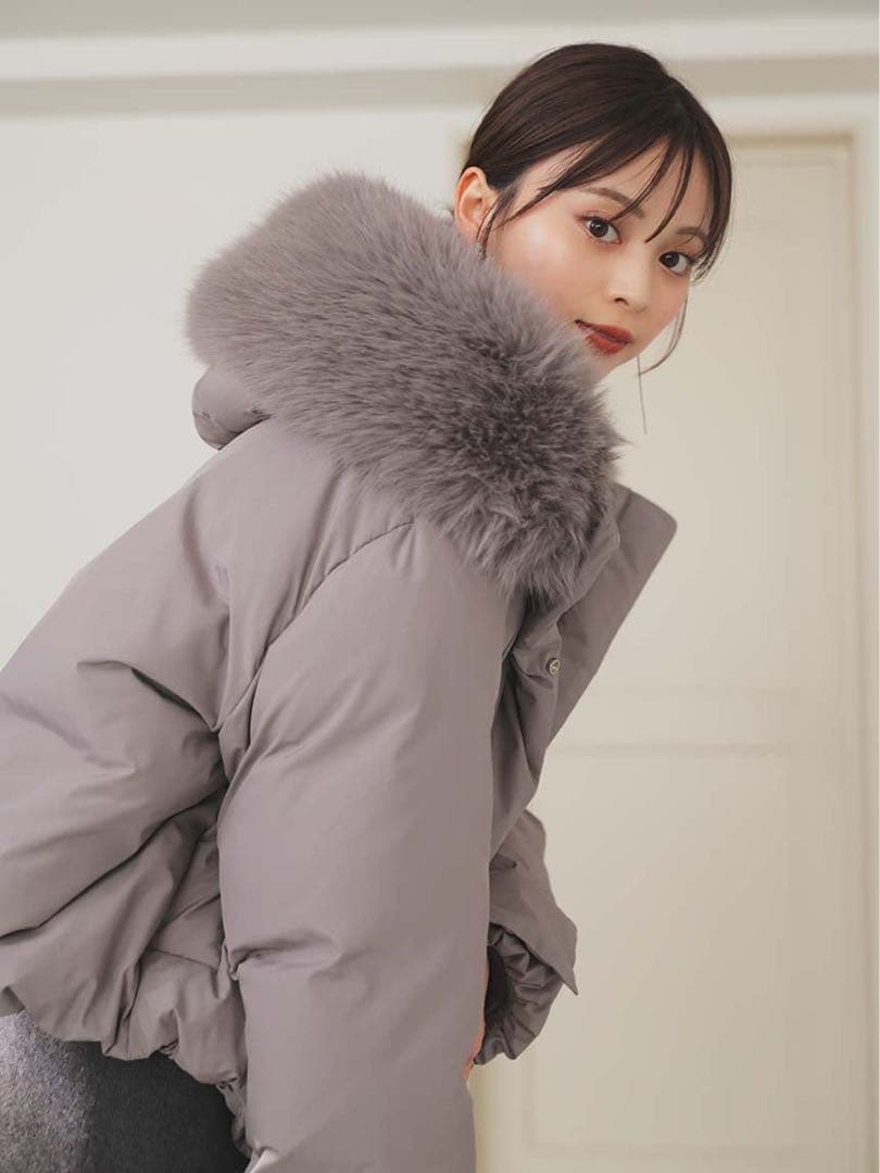 SNIDEL スナイデル 西川フードファーショートダウン