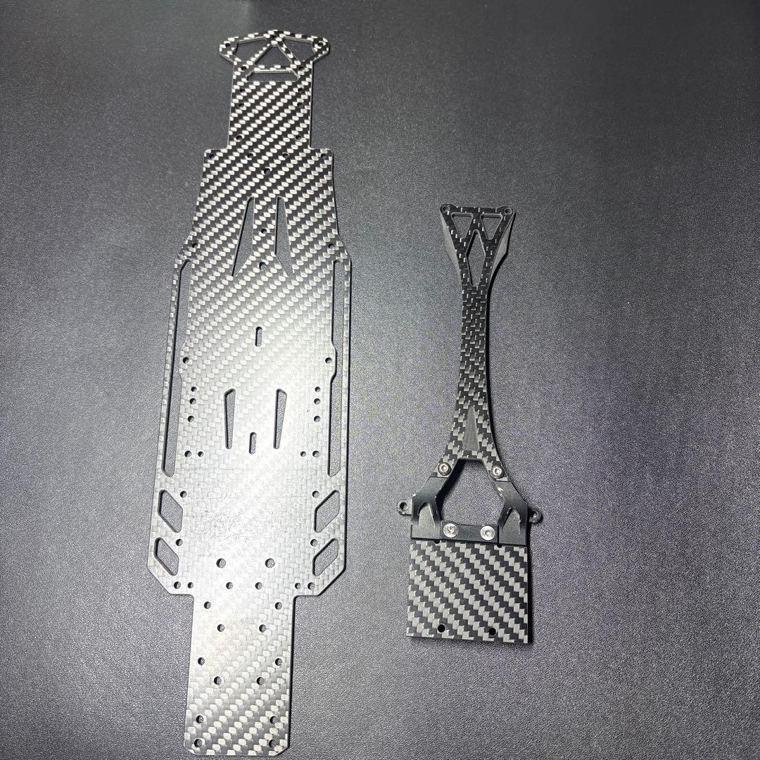 RDX用カーボンシャーシ 新製品】RDX用 カーボン製 メインシャーシ＆アッパーデッキセット新