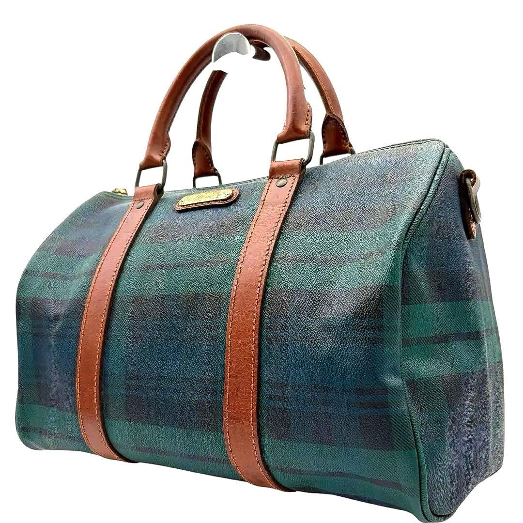 良品✨　ポロラルフローレン　ボストンバッグ　チェック柄　ハンドバッグ　旅行