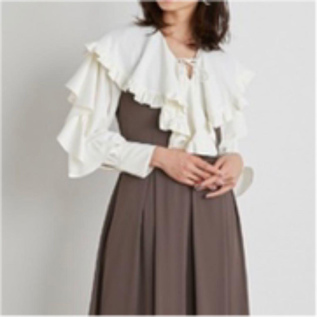 新品未使用タグ付き*SNIDELスナイデル ラッフルボリュームブラウス ホワイト