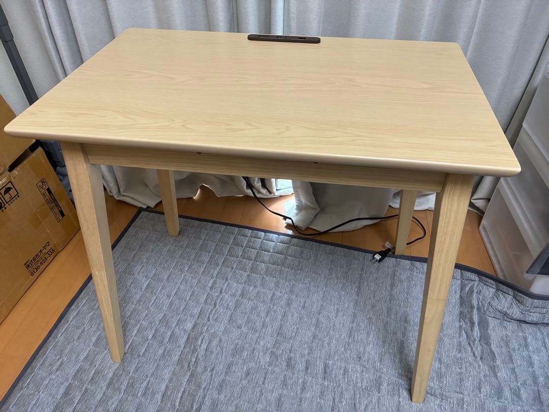 山善 デスク こたつ USB コンセントタップ付き