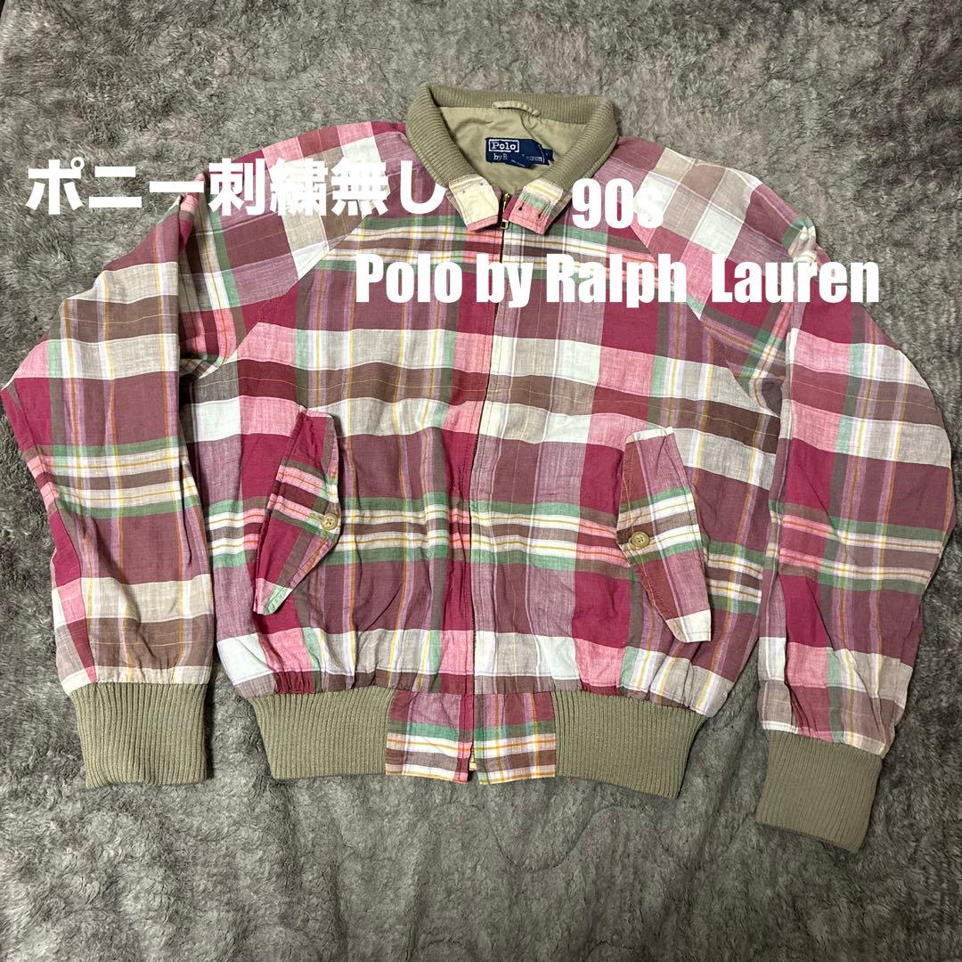 90s Polo Ralph Lauren G9 ハリントンジャケットチェック柄