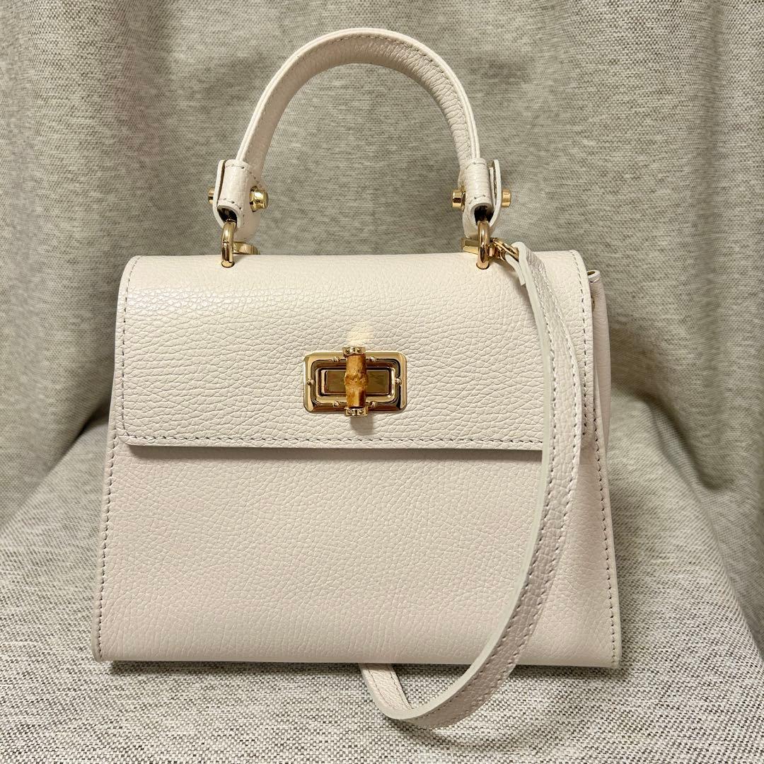 【美品】ショルダー ハンドバッグ ホワイトマルコビアンキーニ 2way