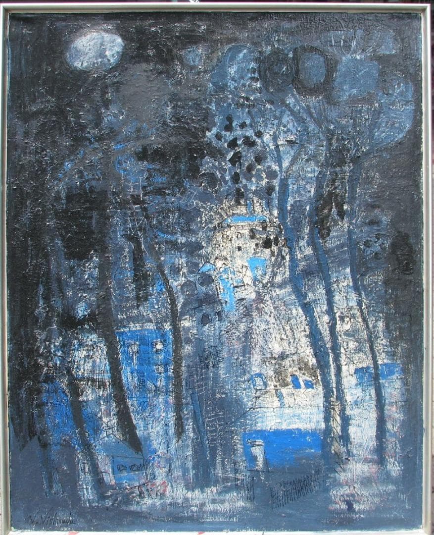 尼崎～西宮～伊丹,前衛美術,埋もれた鬼才,西口典子「無題」30号油彩,新発見！