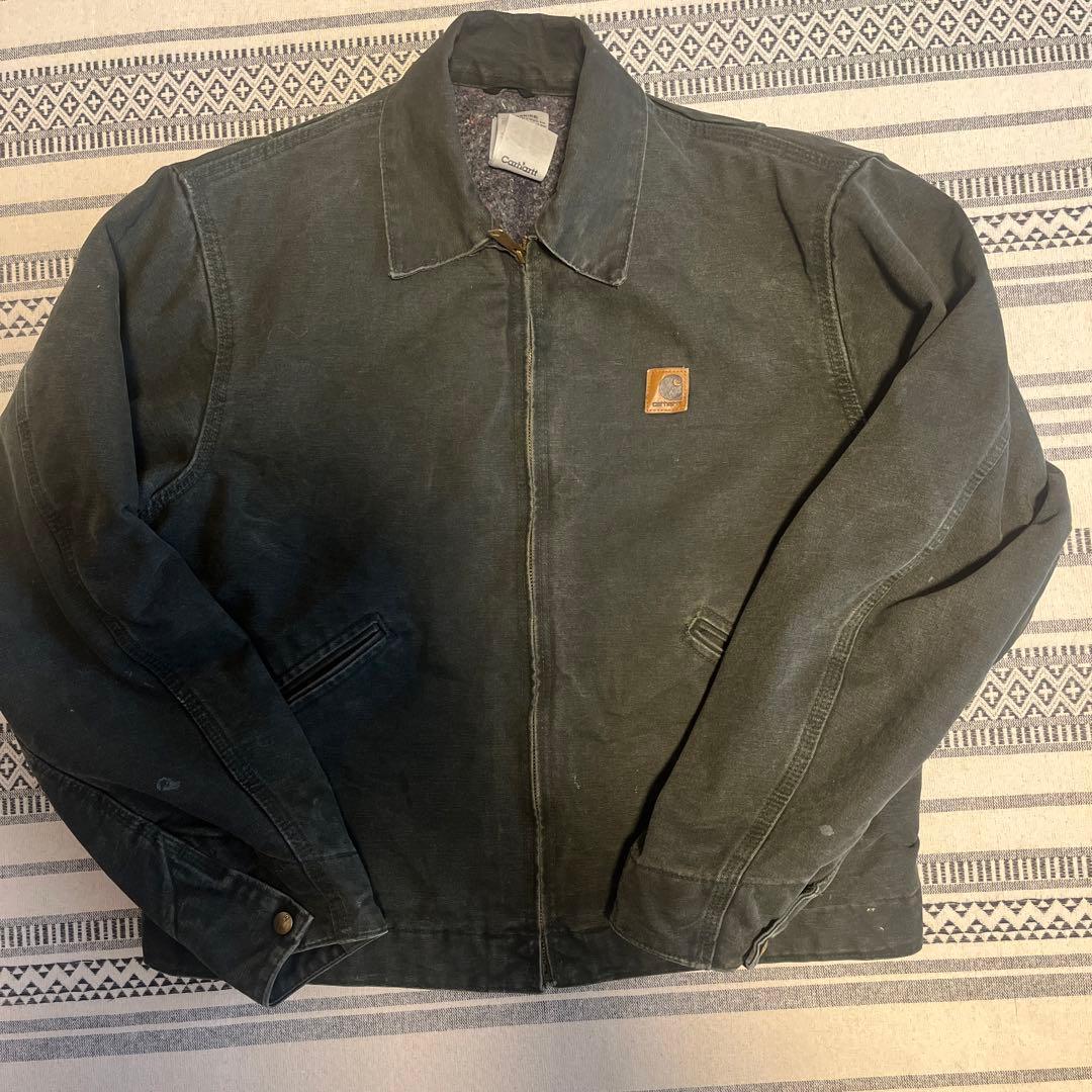 希少モデル 90s Carhartt デトロイトジャケット MOS モスグリーン