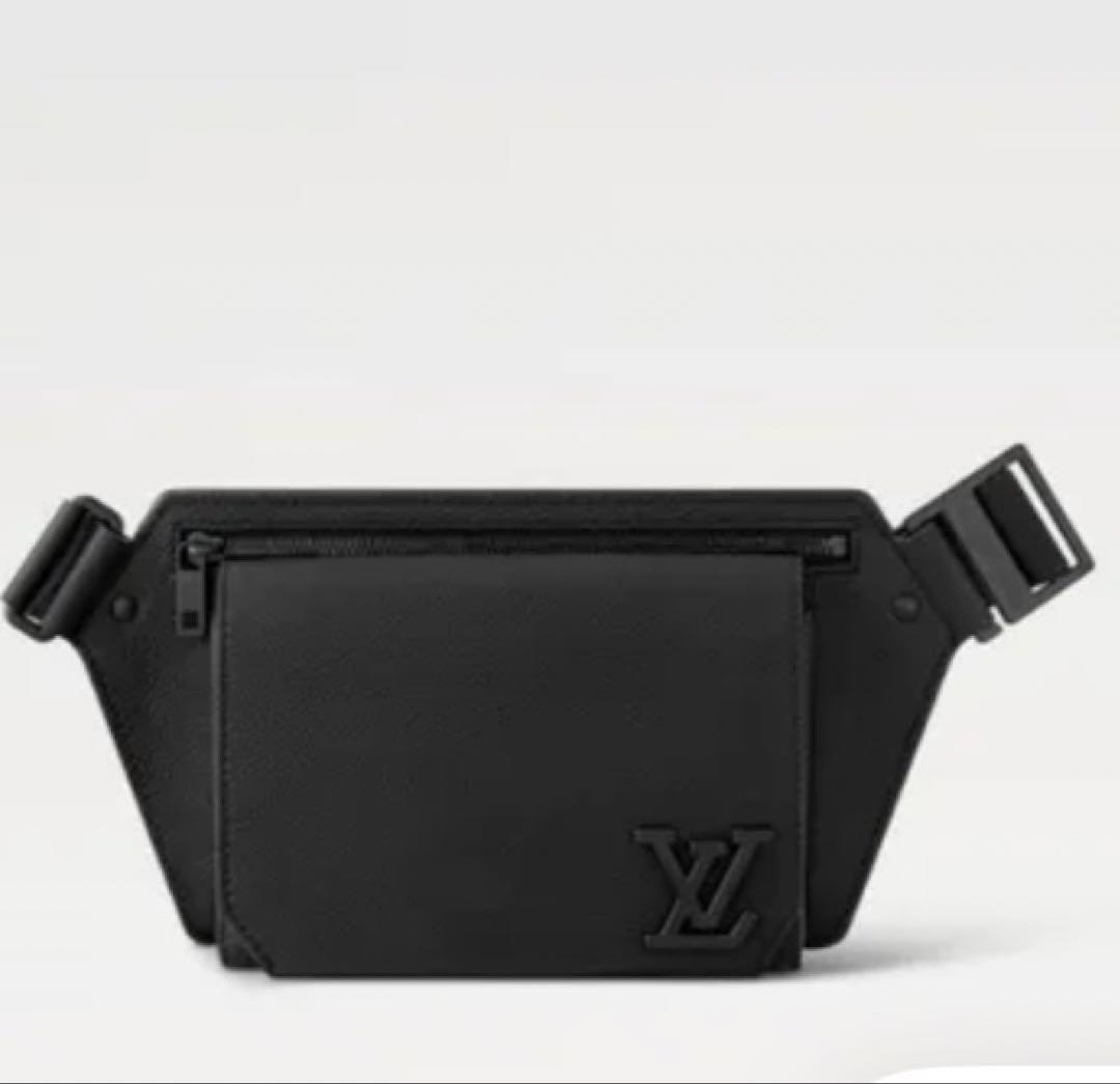 [新品同様] ルイヴィトン　アエログラム　テイクオフ　スリングバッグ　黒