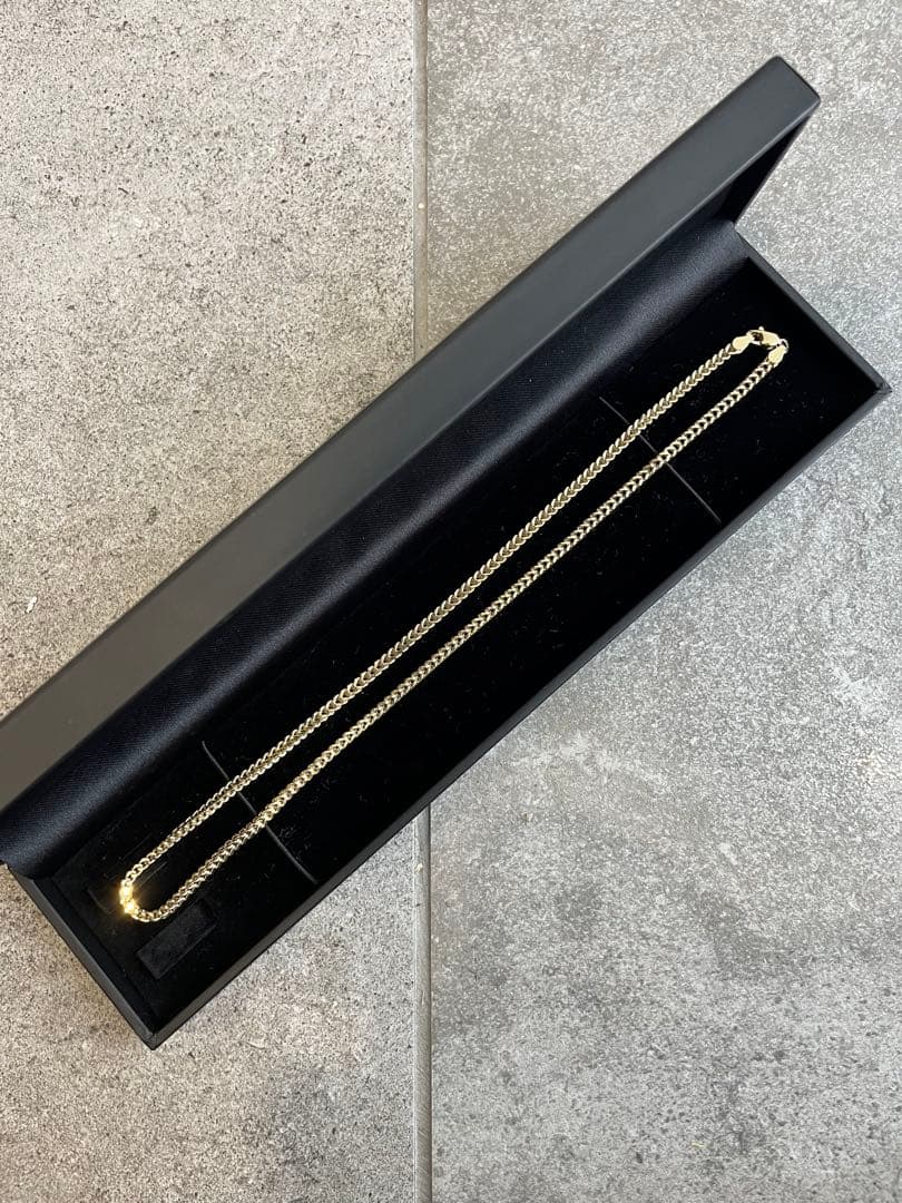 アヴァランチ 10K イエローゴールド フランクリンネックレス 幅2.8mm