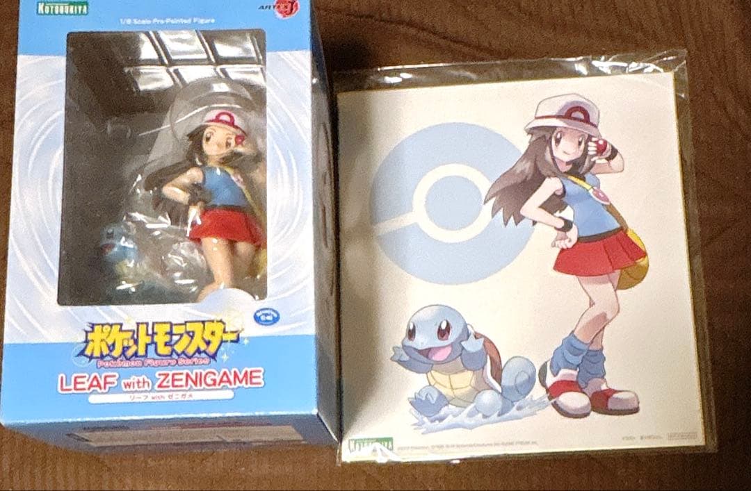 未開封品 ポケモン LEAF with ZENIGAME フィギュア 色紙 Pokémon LEAF with ZENIGAME ARTFX STATUE｜Pokémon Series