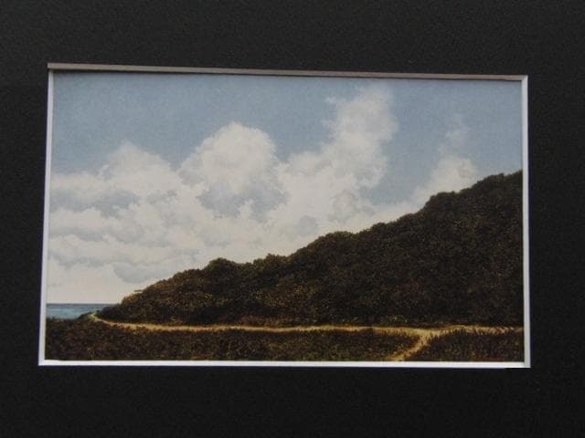 風分六抄、【岬への径】、希少な額装用画集より、新品額装付