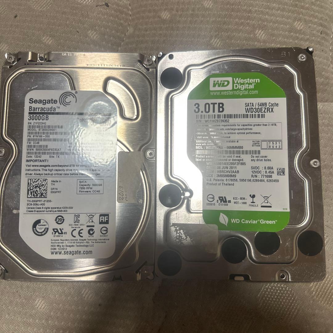鈴*木様 1000円スタート　HDD セット　3TB x 2 KYOCERA（京セラ） 電気カンナ用 ダストバッグセット 60700697 (対応
