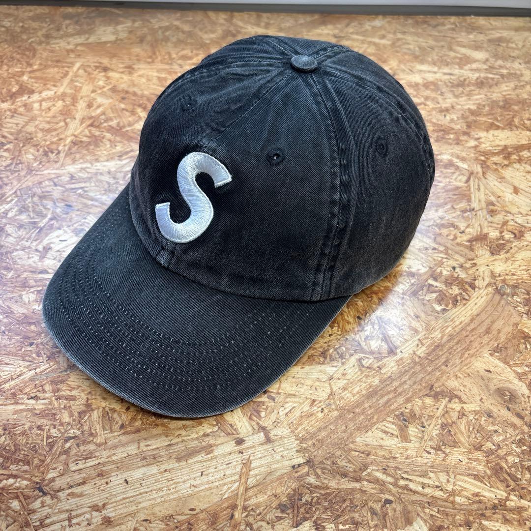 Supreme ウォッシュ加工 ブラックキャップ