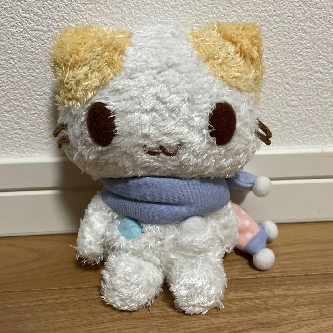 【希少】 マシュマロみたいなふわふわにゃんこ ぬいぐるみ マフラー