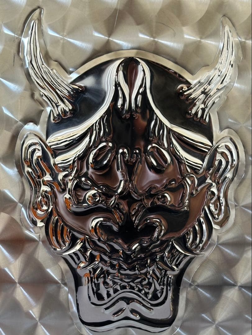 【般若・お面】商売繁盛 縁起物 ウロコ ステンレス 打出し デコトラ