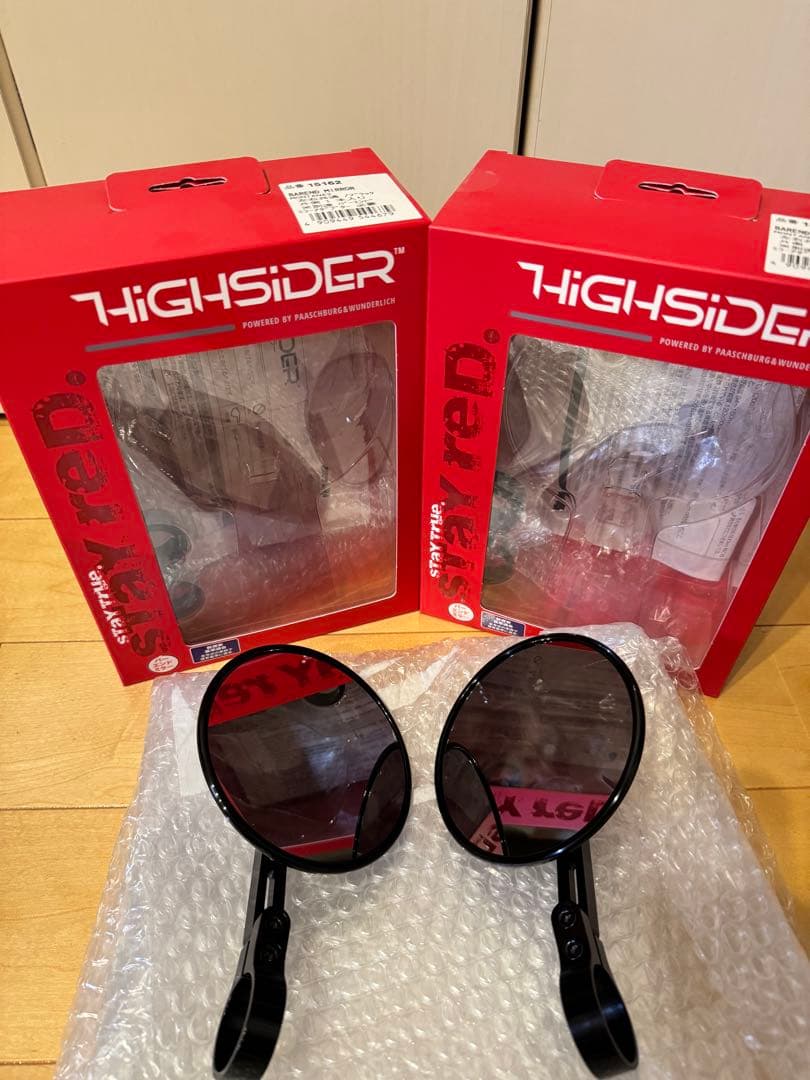 デイトナHIGHSIDERモンタナ2 ブラック　バーエンドミラー　2本セット DAYTONA (デイトナ) HIGHSIDER バーエンドミラー MONTANA 2 ブラック