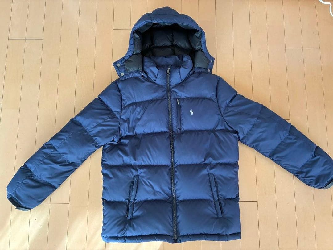 POLO RALPH LAUREN フード付きダウンジャケット XL ネイビー