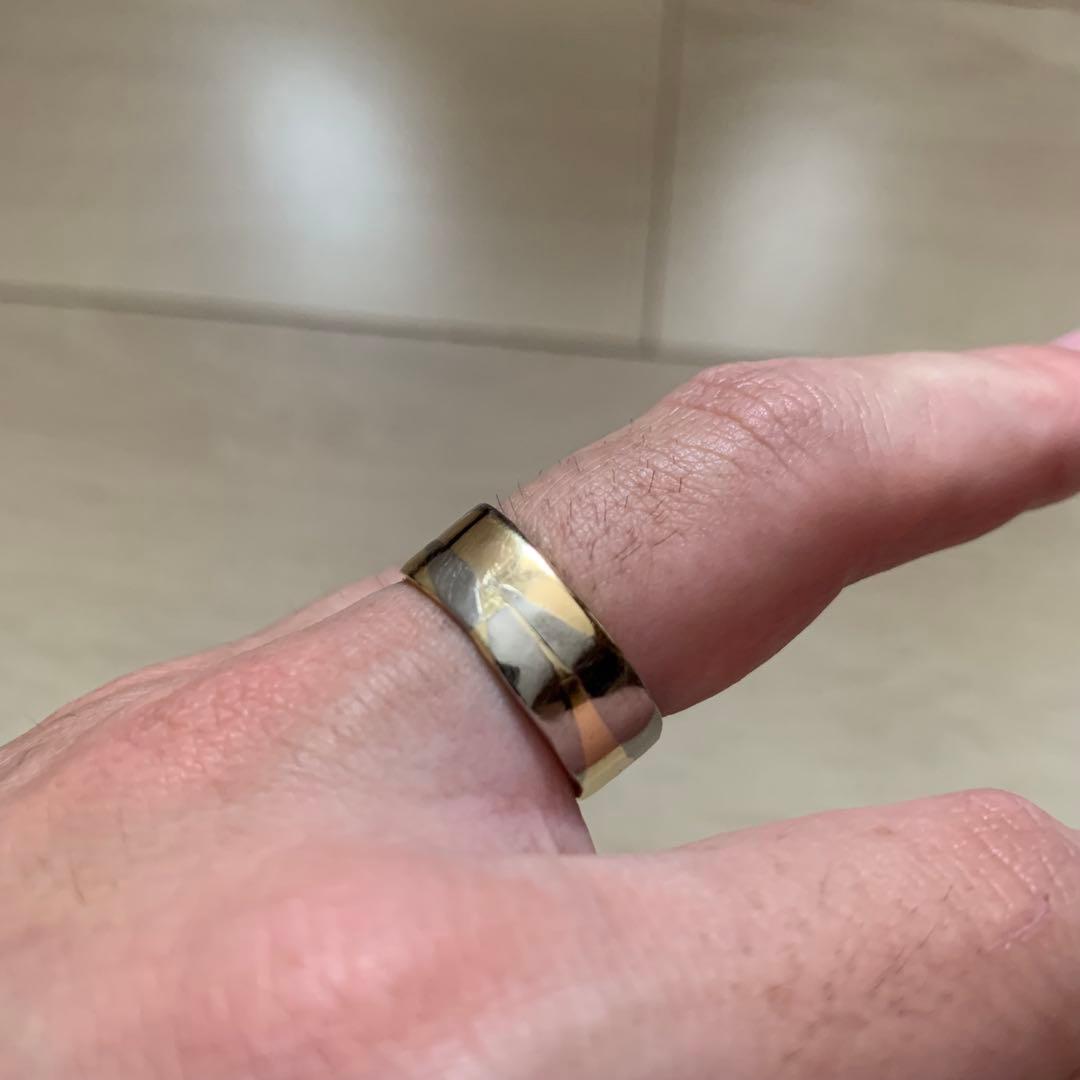 温泉様専用 市松 18金リング k18 ブラックゴールド 2トーン - メルカリ