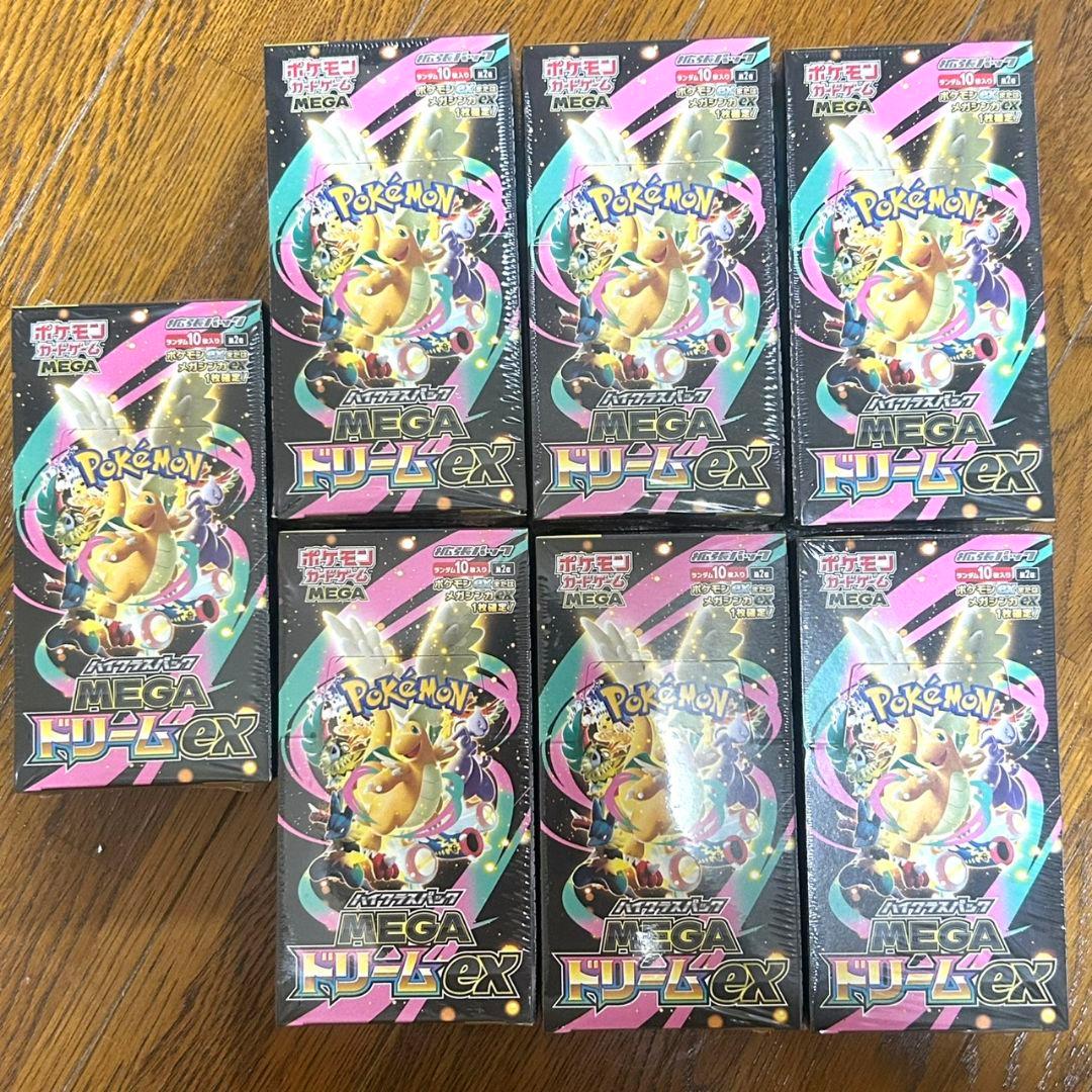 ポケモンカード　メガドリームex　シュリンク付　７box