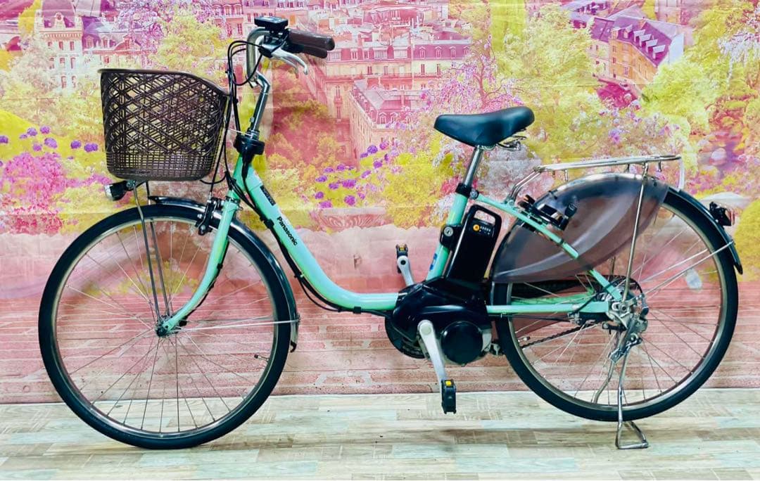 K2913 電動自転車パナソニック ママチャリ24インチ 8Ah 送料無料