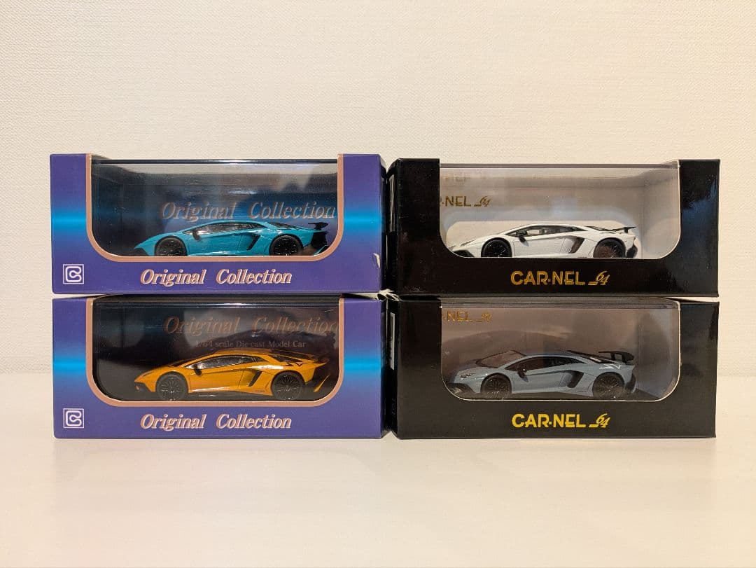 京商 1/64 ランボルギーニ アヴェンタドール SV 4台セット