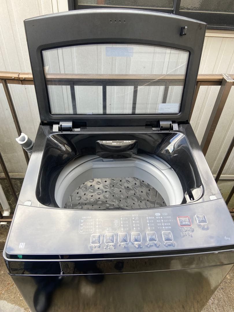 N135 ニトリ 2022年製 全自動洗濯機 6.0kg ブラック