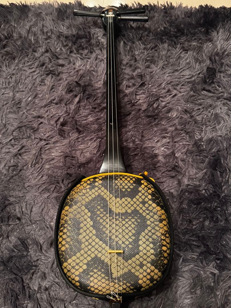 三線 蛇三線 人工皮 蛇柄