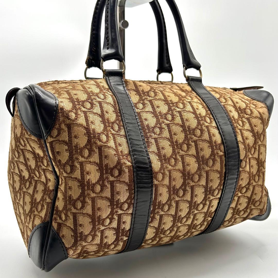 美品✨dior トロッター　ボストン　バッグ　レザー　キャンバス