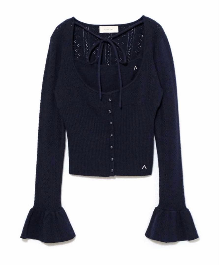 andmary Raelynn knit tops navy - メルカリ