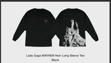 【Sサイズ】レディー・ガガ POP-UP ロングTシャツ Noir