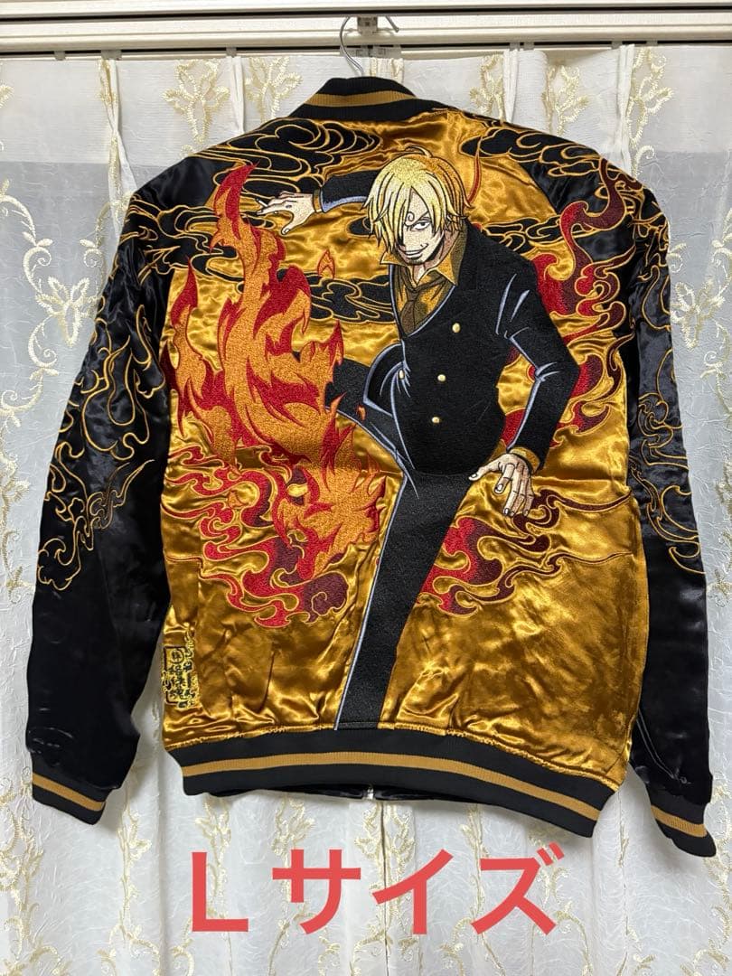 絡繰魂 × ONE PIECE ワンピース スカジャン サンジ Ｌサイズ