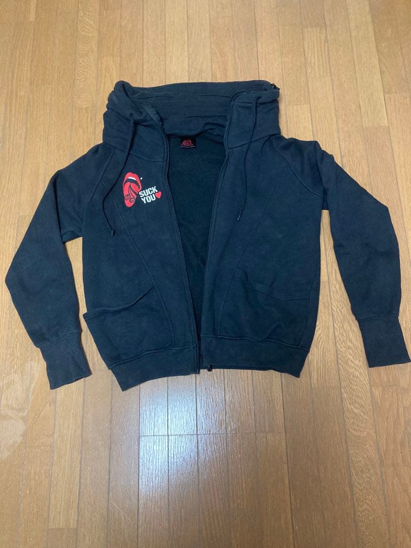 Acid Black Cherry ボリュームネックパーカー　黒　フリーサイズ