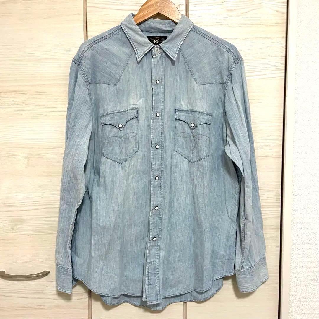 RRL デニムシャツ　ダンガリー　XL