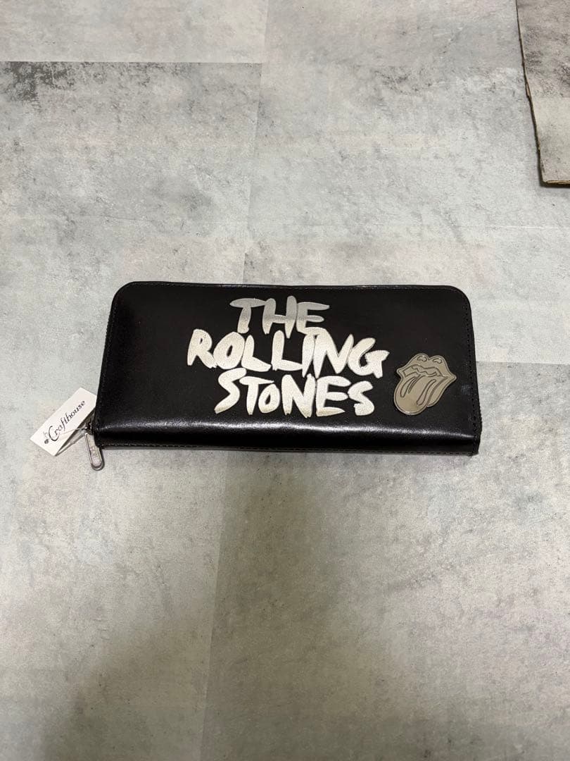 ローリングストーンズ　長財布 ブラック　ウォレット　レザー　天然革　皮