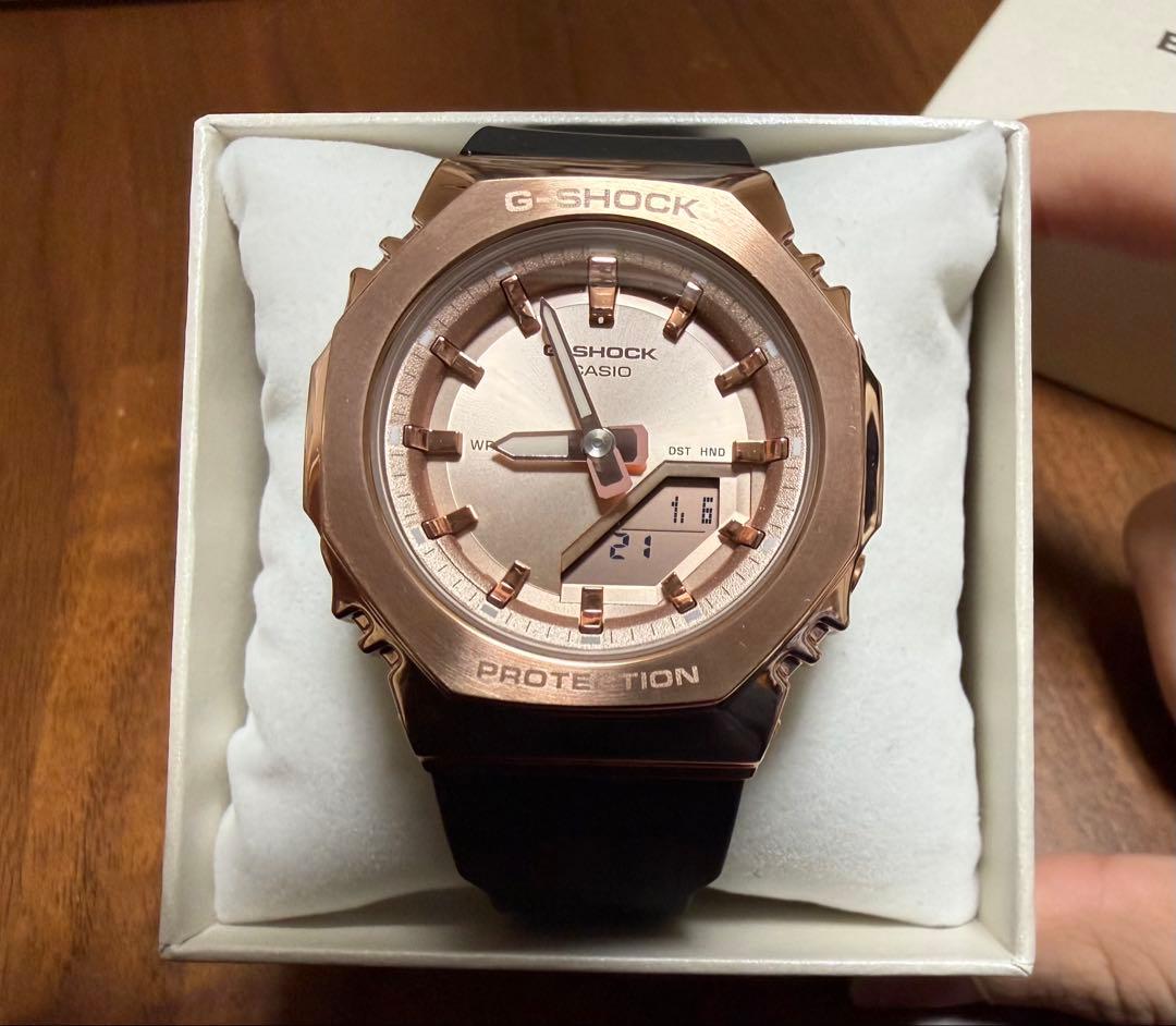 【新品・未使用品】BABY-G｜G-SHOCK｜GM-S2110PG-1A4JF G-SHOCK ミッドサイズ メタルカバード GM-S2110PG-1A4JF メンズ
