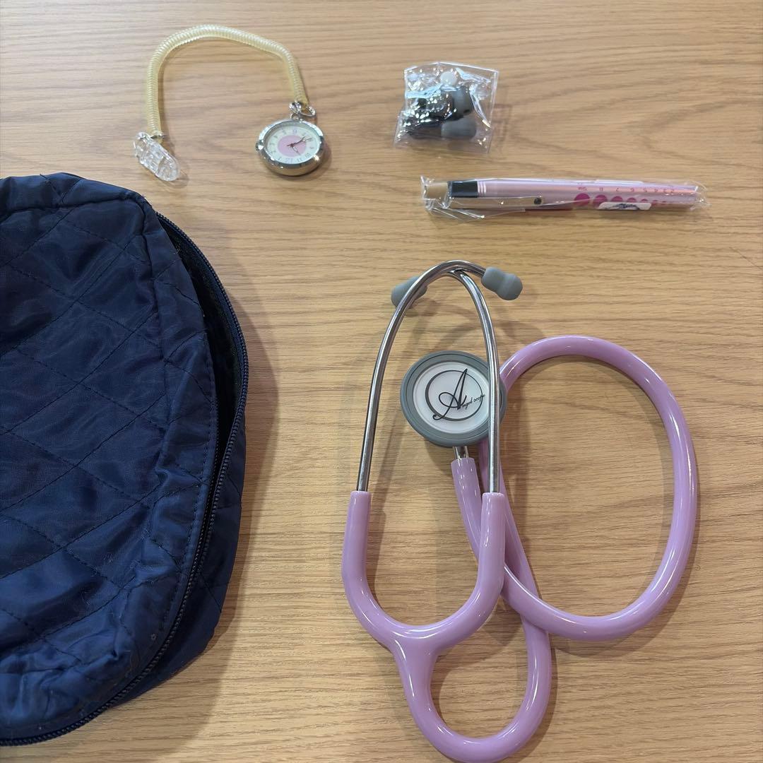 ピンク 聴診器 ナースバッグ セット　ペンライト　ナースウォッチ　看護学生