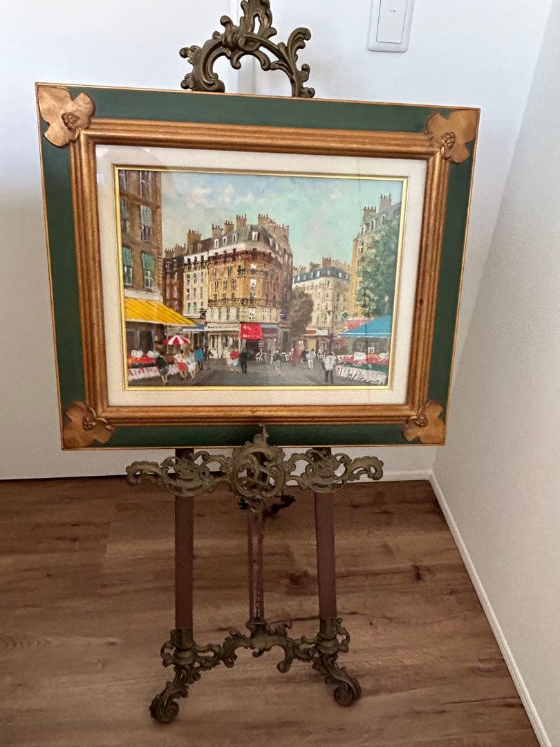 北野明信　油彩　「パリ」　６号　額装