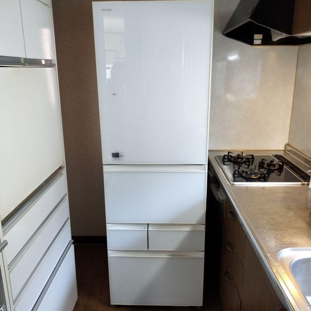 TOSHIBA　東芝　冷蔵庫　410L GR-K41GXV(ZW)