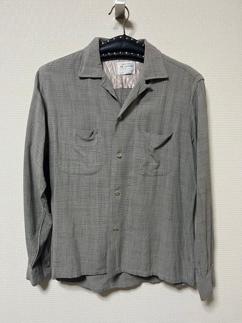 50s 60s VAN HEUSEN レーヨンチェックシャツ　vintage