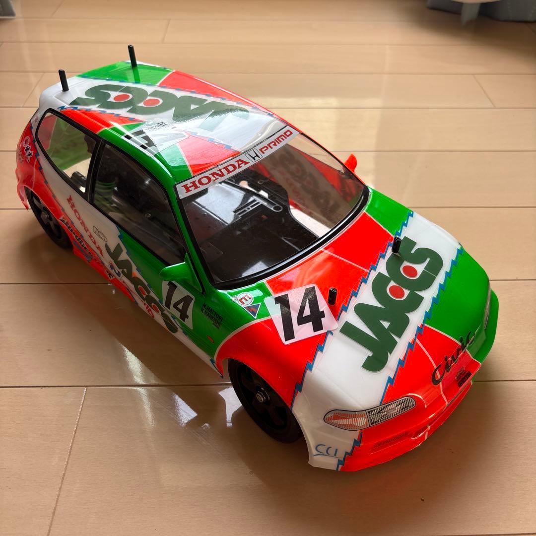 タミヤ　ジャックス　シビック　ＦＦ01 ビンテージ　ラジコン　裏塗装　レトロ