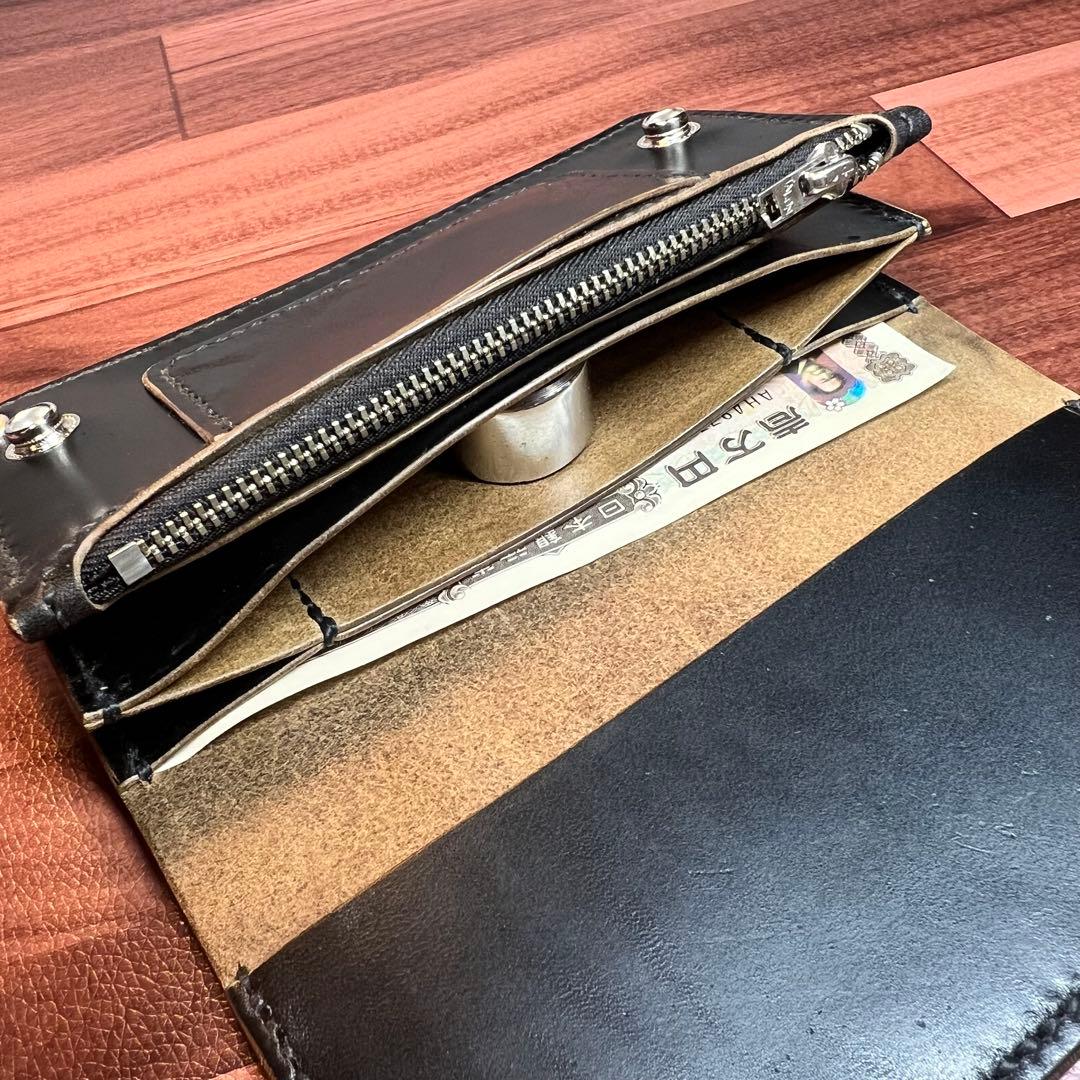 トラッカーウォレット ロング 3層】 ホースバット シルバー TALON