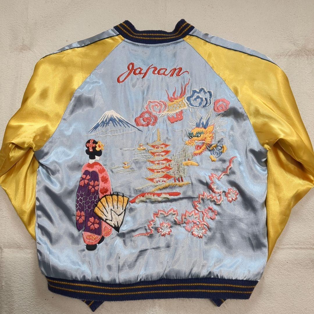 美品 テーラー東洋 スカジャン 舞妓 五重塔 リバーシブル スカル Mサイズ